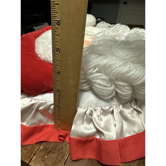 Hand Painted By Lilly Santa Face Holiday Pillow Christmas Decor Vintage 13” HTF - Picture 12 of 16